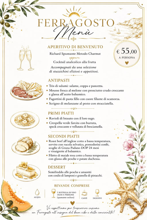 FERRAGOSTO 2026 IN COLLINA IN AGRITURISMO